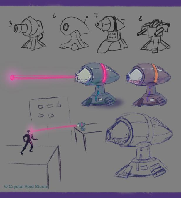 Concept art for a turret design